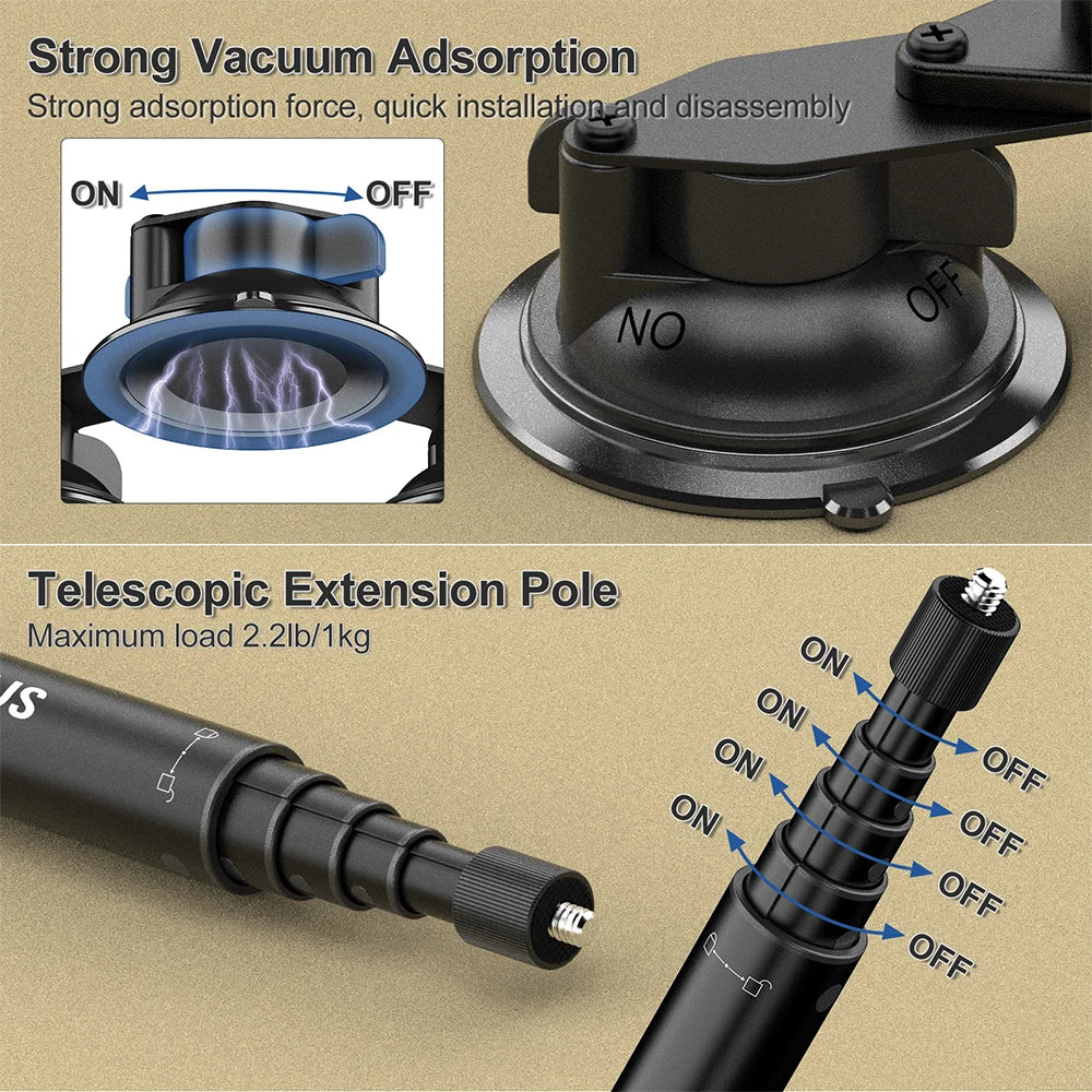 Apex Multi-Suction Automotive Camera Mount