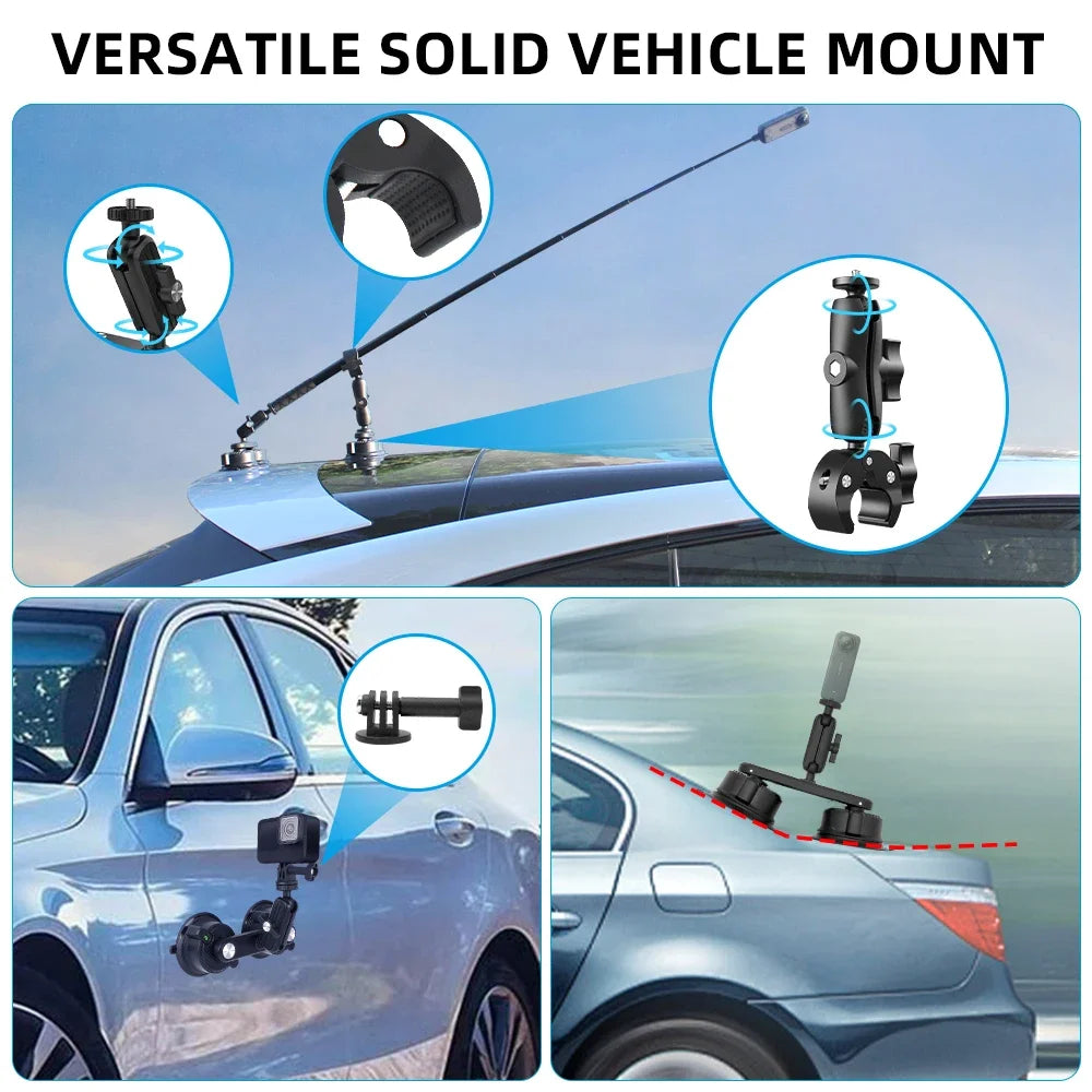 Apex Heavy-Duty Quad-Suction Vehicle Camera Mount
