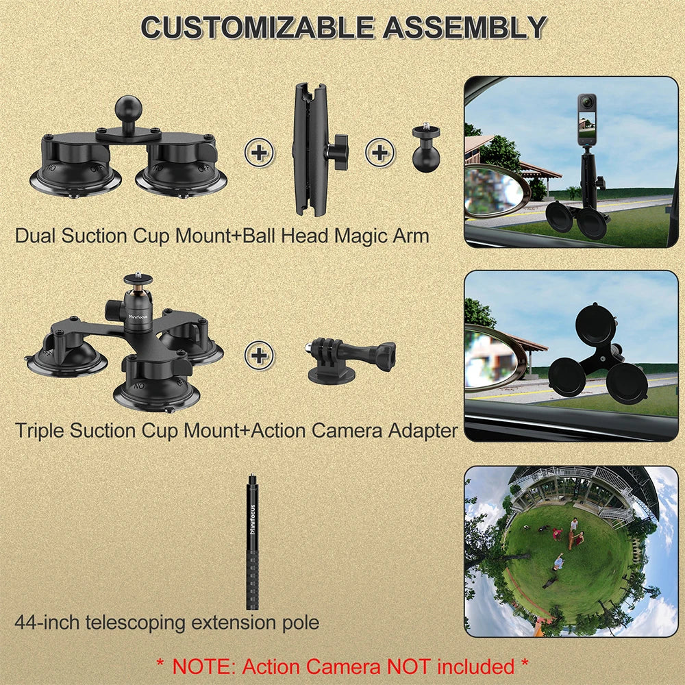 Apex Multi-Suction Automotive Camera Mount