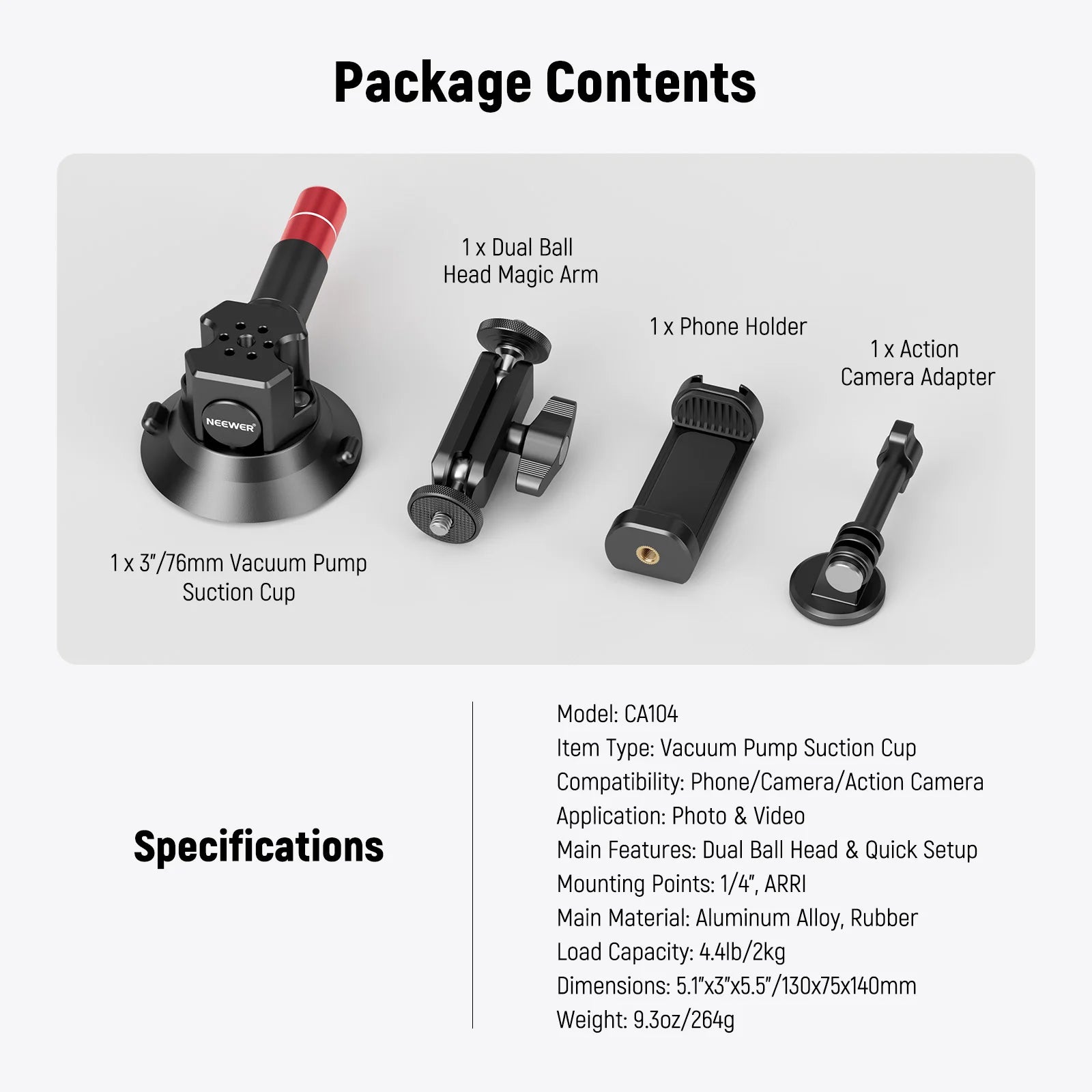 Apolliun Axis 3" Kinetic Quick-Release Mount