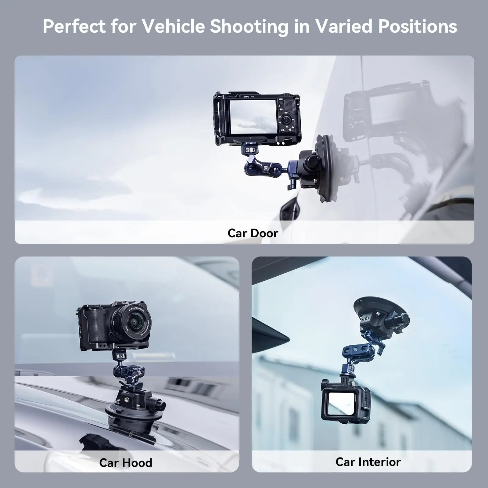 Apolliun Apex 4" Articulated Kinetic Suction Mount