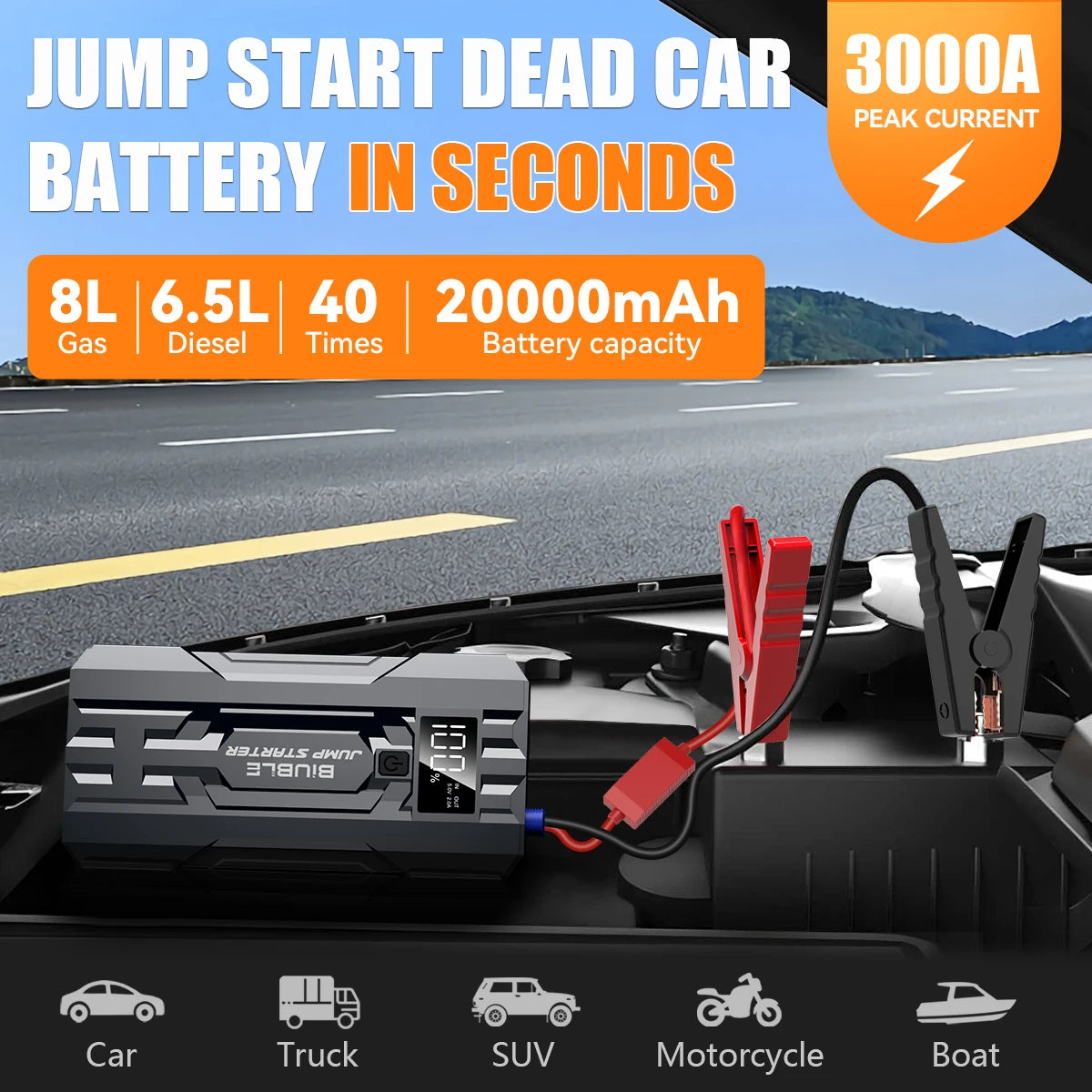 Apolliun Surge-3000 Vehicle Jump Starter