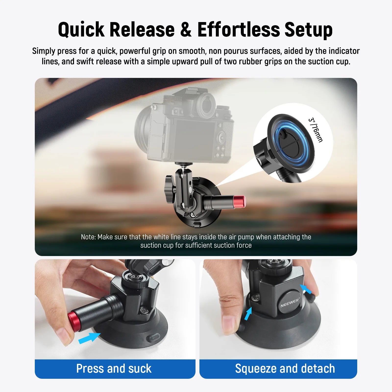 Apolliun Axis 3" Kinetic Quick-Release Mount